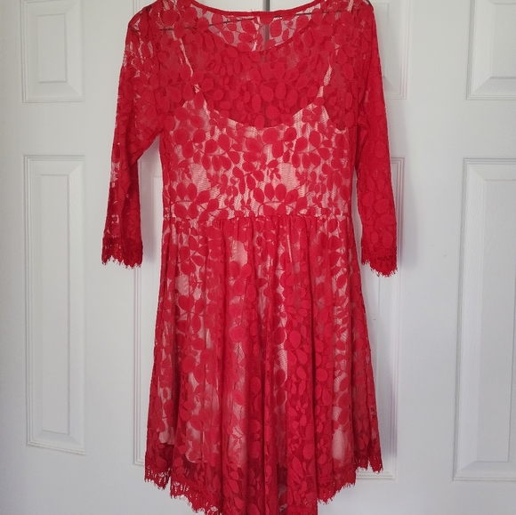 New Free People short sleeve lace dress size 4 - Picture 2 of 2